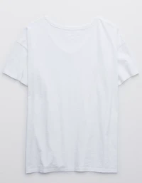 Aerie Distressed Basic V-Neck Boyfriend T-Shirt