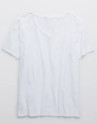 Aerie Distressed Basic V-Neck Boyfriend T-Shirt