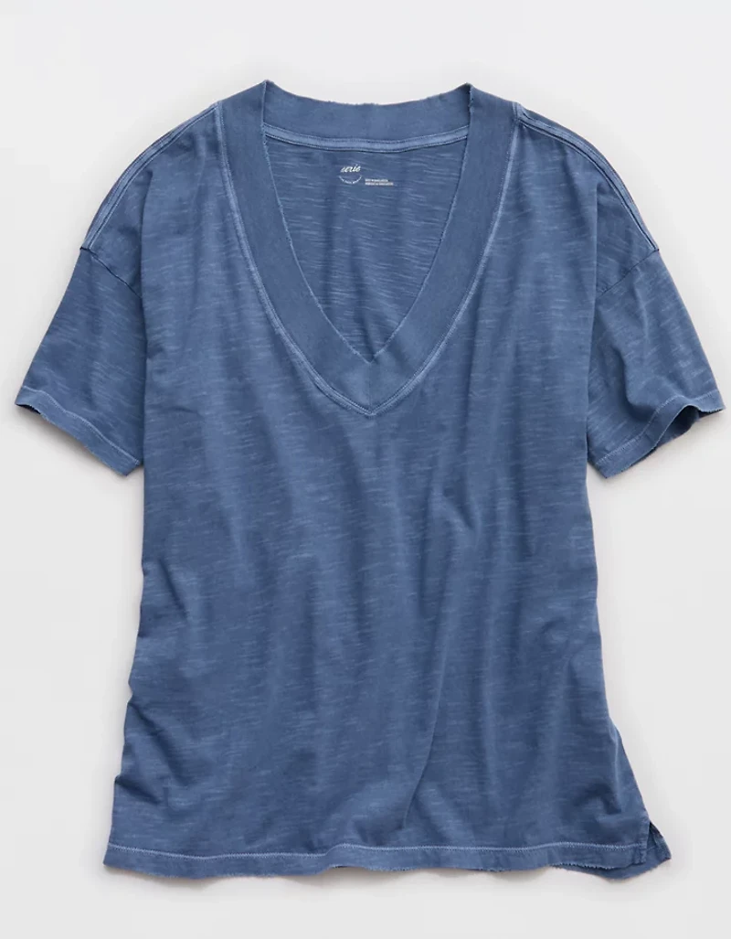 Aerie Extreme V-Neck Oversized Boyfriend T-Shirt