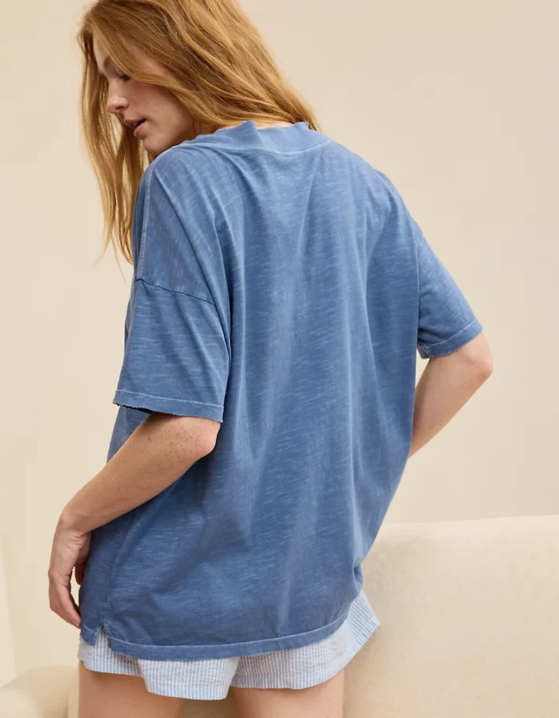 Aerie Extreme V-Neck Oversized Boyfriend T-Shirt