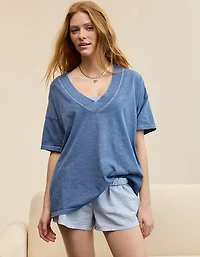 Aerie Extreme V-Neck Oversized Boyfriend T-Shirt