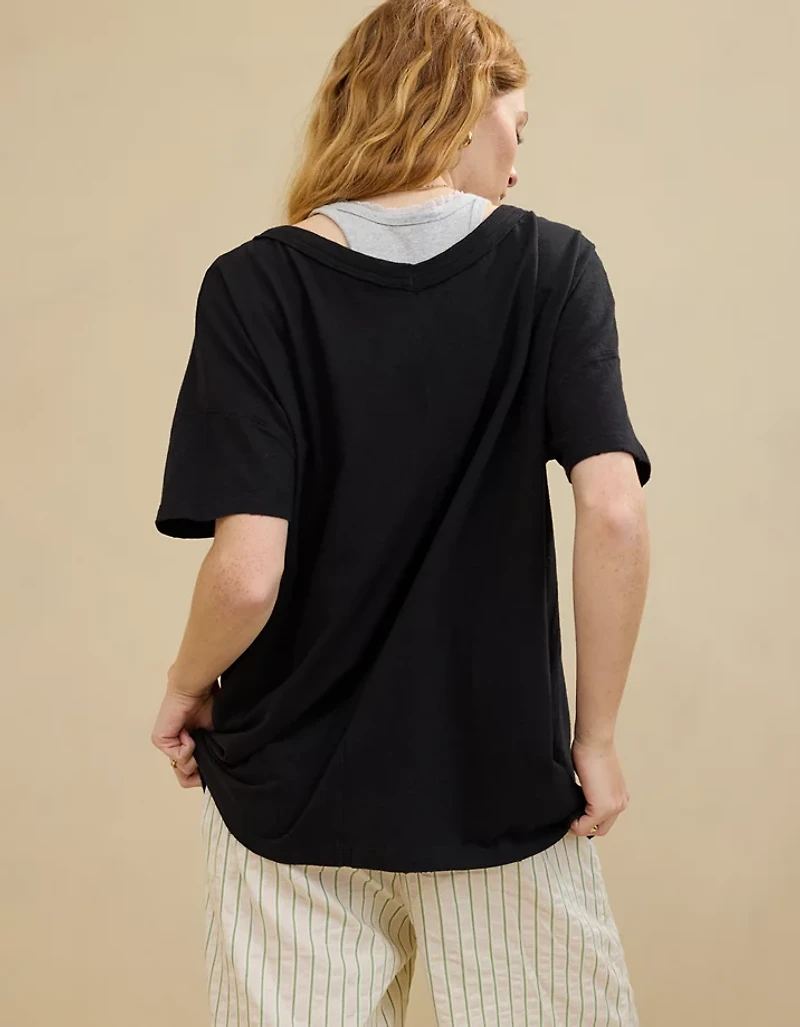 Aerie Oversized V-Neck Boyfriend T-Shirt