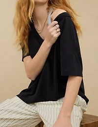 Aerie Oversized V-Neck Boyfriend T-Shirt