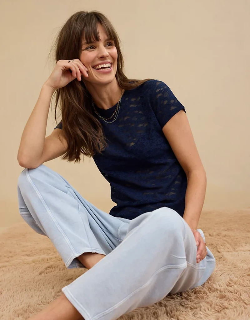 Aerie Lace Vintage T-Shirt