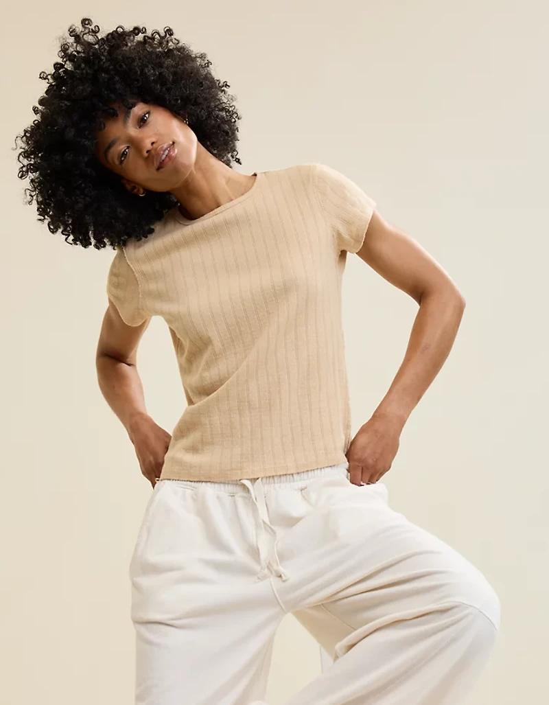 Aerie Pointelle Vintage T-Shirt