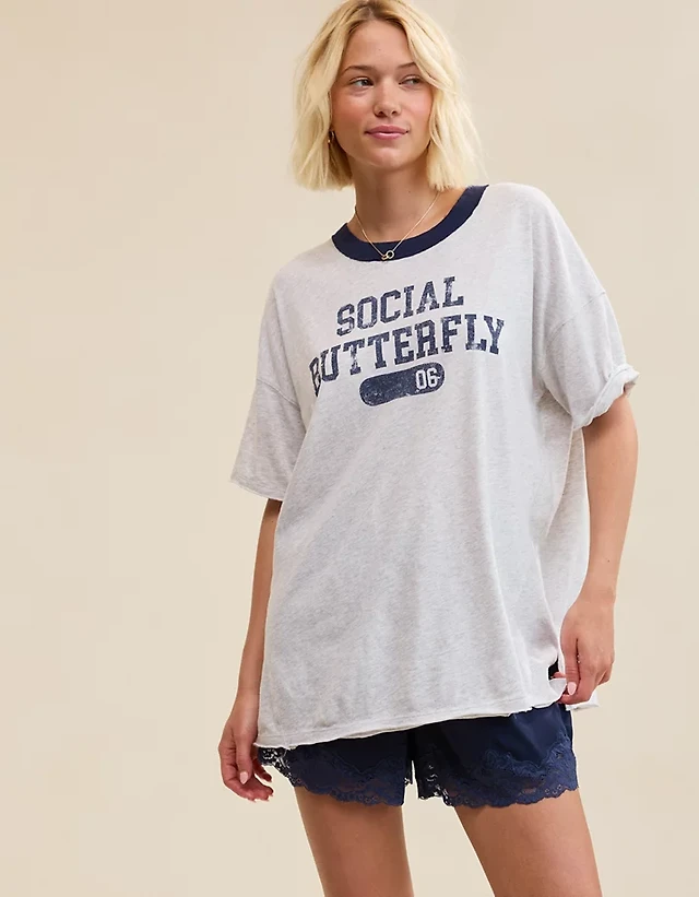 Aerie Oversized Crew Boyfriend T-Shirt