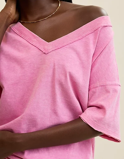 Aerie Oversized V-Neck Boyfriend T-Shirt
