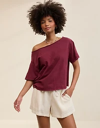 Aerie Off-The-Shoulder Relaxed T-Shirt