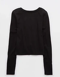 Aerie Long Sleeve Tie Front Cardigan