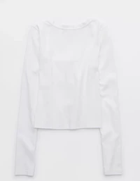 Aerie Long Sleeve Tie Front Cardigan