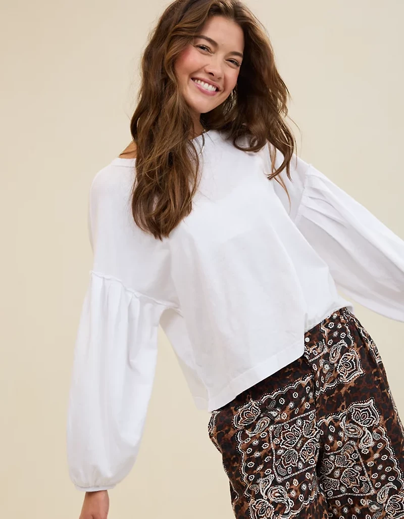 Aerie Slouchy Balloon Sleeve T-Shirt