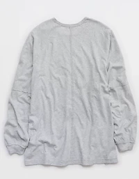 Aerie Cozy Long Sleeve Oversized Boyfriend T-Shirt