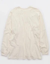 Aerie Cozy Long Sleeve Oversized Boyfriend T-Shirt