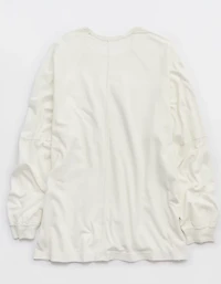 Aerie Cozy Long Sleeve Oversized Boyfriend T-Shirt