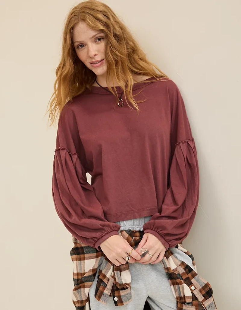 Aerie Slouchy Balloon Sleeve T-Shirt