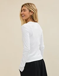 Aerie Pointelle Cardi T-Shirt