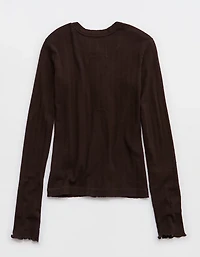 Aerie Pointelle Cardi T-Shirt