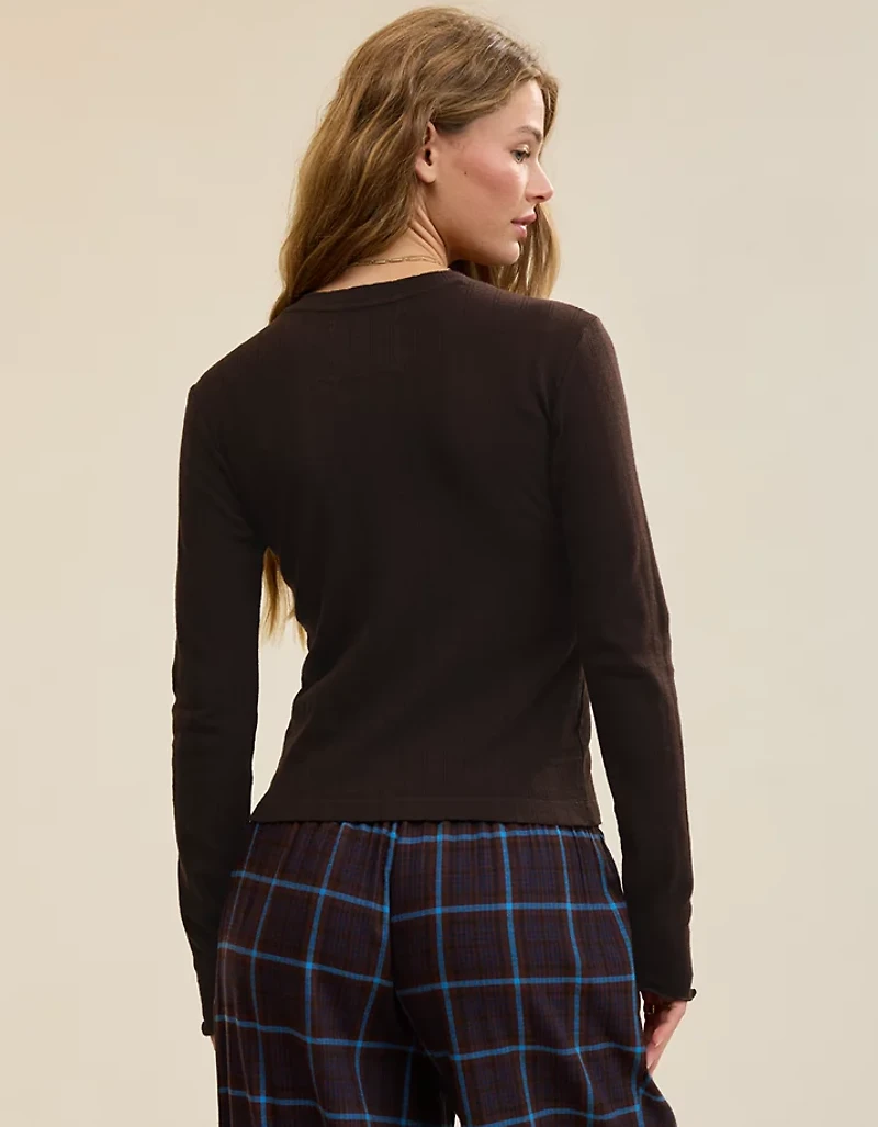 Aerie Pointelle Cardi T-Shirt