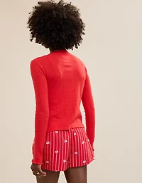Aerie Pointelle Cardi T-Shirt