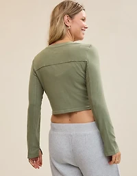 Aerie Happy Snit Cardi T-Shirt