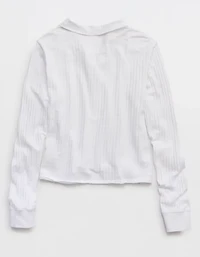 Aerie Shadow Stripe Henley T-Shirt