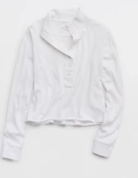 Aerie Shadow Stripe Henley T-Shirt