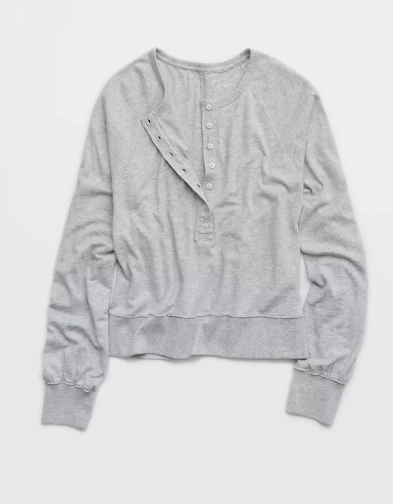 Aerie Happy Snit Henley T-Shirt