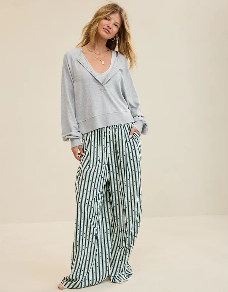 Aerie Happy Snit Henley T-Shirt