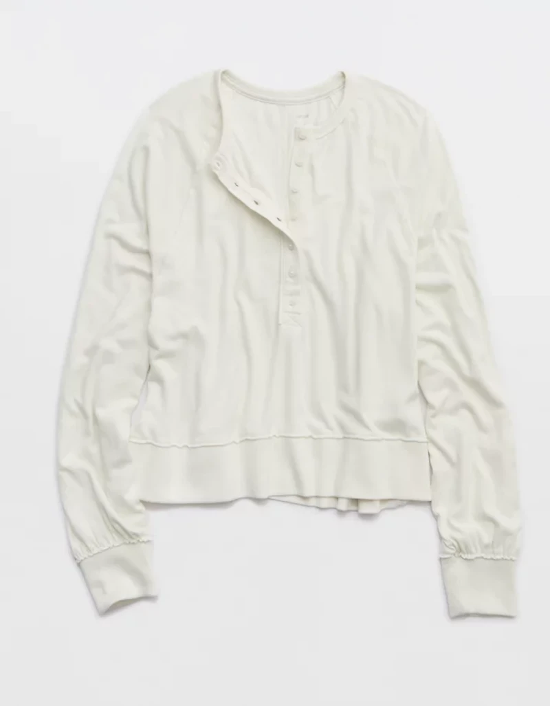 Aerie Happy Snit Henley T-Shirt