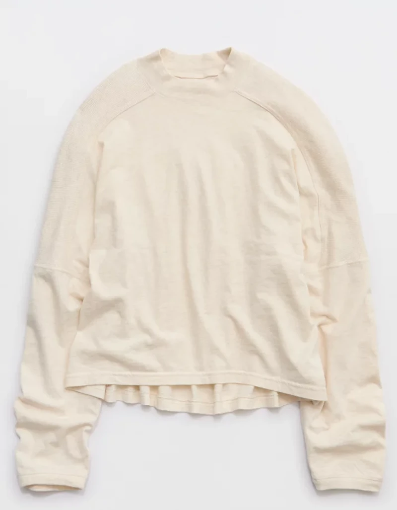 Aerie Cozy Mock-Neck T-Shirt