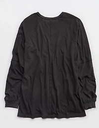 Aerie Cozy Long Sleeve Oversized Boyfriend T-Shirt