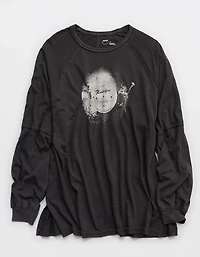 Aerie Cozy Long Sleeve Oversized Boyfriend T-Shirt