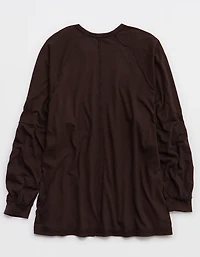 Aerie Cozy Long Sleeve Oversized Boyfriend T-Shirt