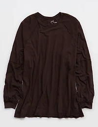 Aerie Cozy Long Sleeve Oversized Boyfriend T-Shirt