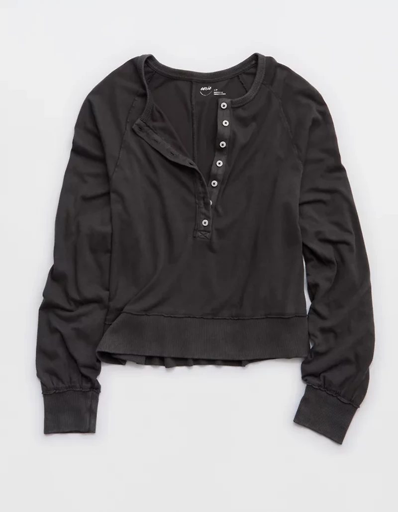 Aerie Happy Snit Henley T-Shirt