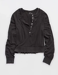 Aerie Happy Snit Henley T-Shirt