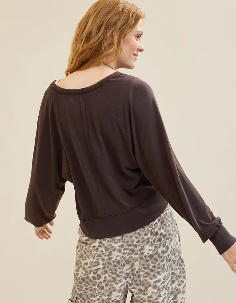 Aerie Happy Snit Henley T-Shirt