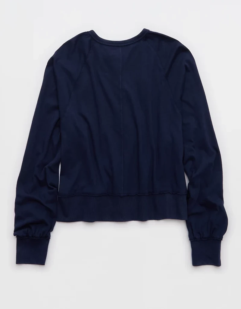 Aerie Happy Snit Henley T-Shirt