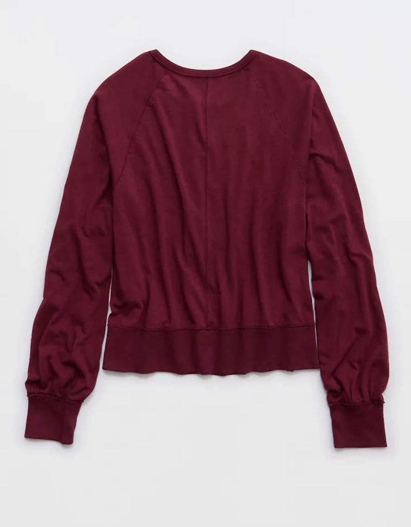 Aerie Happy Snit Henley T-Shirt