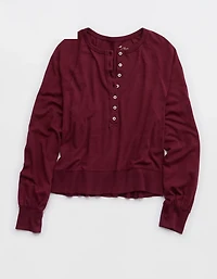 Aerie Happy Snit Henley T-Shirt