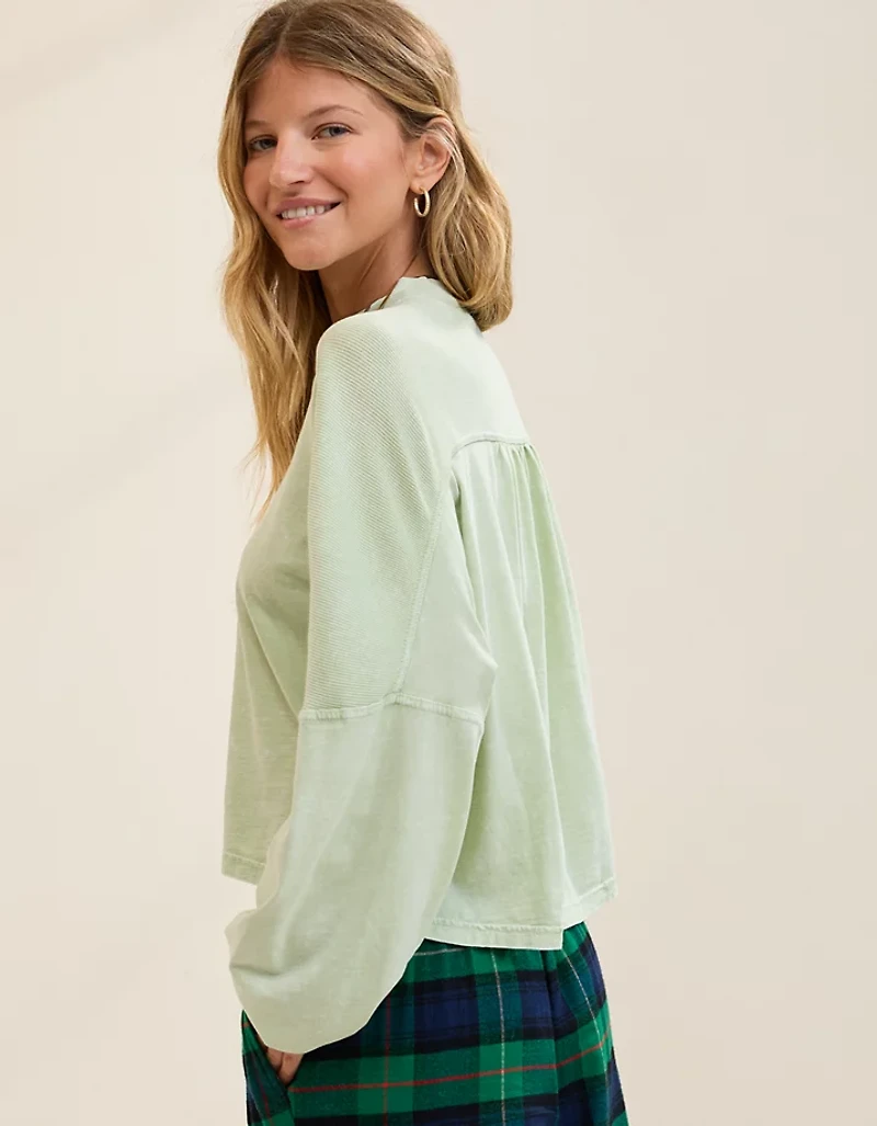 Aerie Cozy Mock-Neck T-Shirt