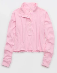 Aerie Shadow Stripe Henley T-Shirt