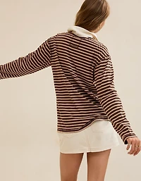 Aerie Cozy Polo Boyfriend T-Shirt