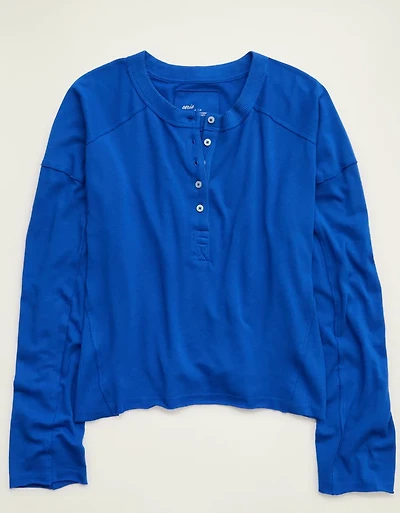 Aerie Happy Snit Henley T-Shirt