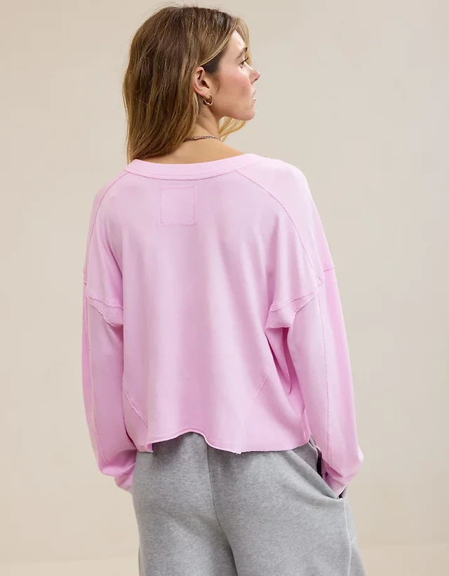 Aerie Happy Snit Henley T-Shirt