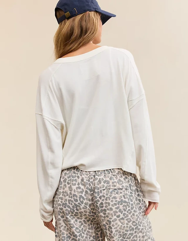 Aerie Happy Snit Henley T-Shirt