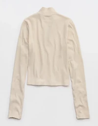 Aerie Long Sleeve Quarter Zip T-Shirt