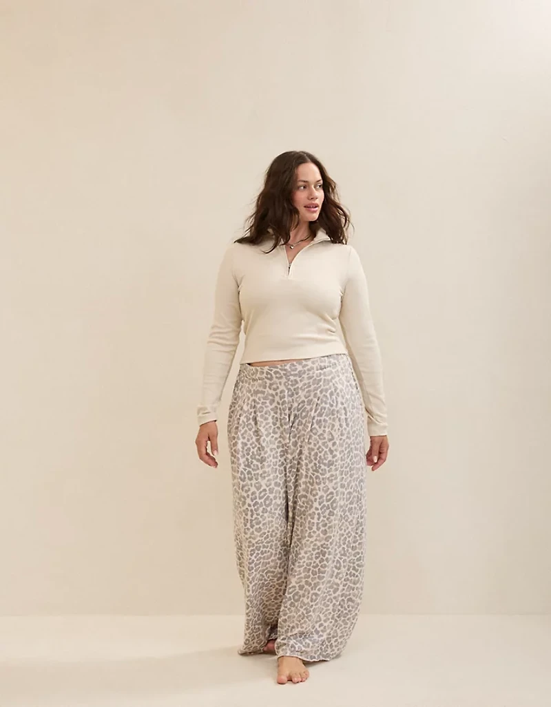 Aerie Long Sleeve Quarter Zip T-Shirt