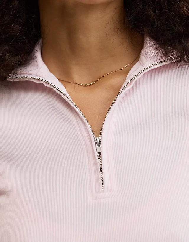 Aerie Long Sleeve Quarter Zip T-Shirt