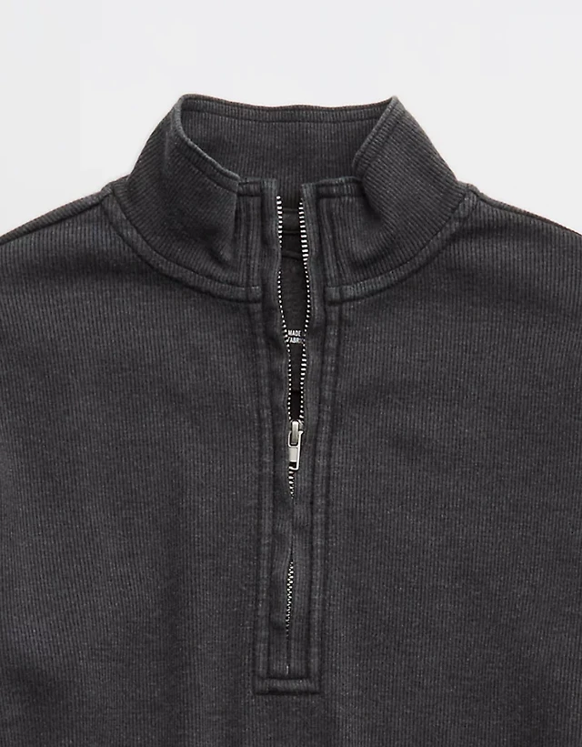 Aerie Long Sleeve Quarter Zip T-Shirt